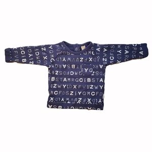 Petit Lem Sweatshirt - 6 Months - Blue & White